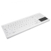 Vaskbar Desinfiserbar Tastatur Med Reduserbar Størrelse Active Key AK-C7412 Hvit