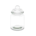 Borcan Transparent Sticlă 250 ml 8 x 13 x 8 cm (24 Unități) Cu Capac