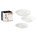 Dinnerware Set White Glass (2 Units) 18 Pieces