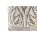 Bordlampe DKD Home Decor Naturell Beige Bomull Hvit Treverk av mangotre 50 W (18 x 18 x 30 cm)