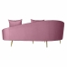 Sofa DKD Home Decor Pink Golden Metal Polyester (210 x 120 x 84 cm)