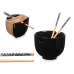 Cuenco Negro Bambú 24 x 10,7 x 13,3 cm (12 Unidades) Palillos asiatico/oriental