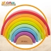 Puzzle Infantil de Madeira Woomax Arco-íris 8 Peças 4 Unidades