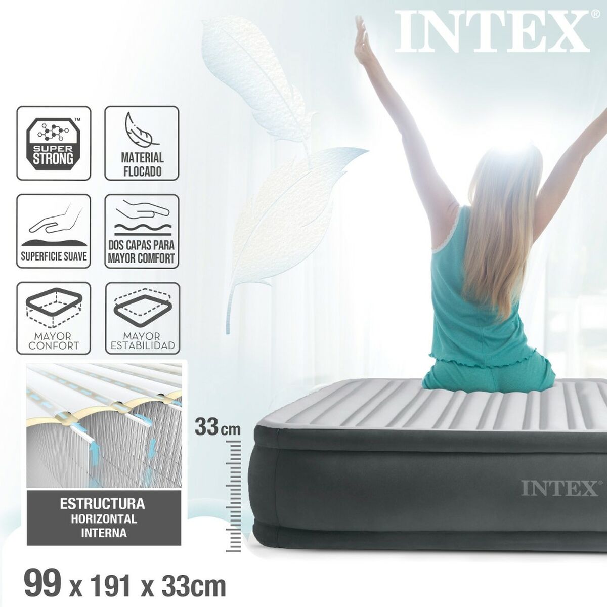 Opblaasmatras Intex