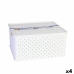 Kutija za Pospremanje s Poklopcem Tontarelli Arianna 33 x 29 x 16 cm (4 kom.) Bijela 13 L