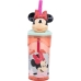 Κούπα με Καλαμάκι με Minnie Mouse CZ11337 Ροζ 360 ml 3D