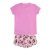 Sommerpyjamas for gutter Minnie Mouse Rosa