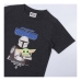 T-Shirt met Korte Mouwen voor kinderen The Mandalorian Zwart