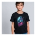 T-Shirt met Korte Mouwen voor kinderen The Mandalorian Zwart