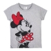 Camisola de Manga Curta Infantil Minnie Mouse Cinzento