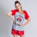Sommerpyjamas for gutter Minnie Mouse Rød Dame Grå