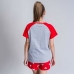 Sommer-Schlafanzug Minnie Mouse Rot Damen Grau