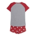 Letní chlapecké pyžamo Minnie Mouse Červený Dáma Šedý