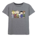 Kortarmet T-skjorte til Kvinner Snoopy Grå Mørke Grå