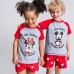 Pijama de Verão Minnie Mouse Vermelho Cinzento