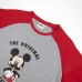 Pijama de Verão Mickey Mouse Vermelho (Adultos) Homem Cinzento