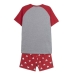 Pijama de Verão Mickey Mouse Vermelho (Adultos) Homem Cinzento