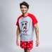 Letní chlapecké pyžamo Mickey Mouse Červený (Dospělé) Pánský Šedý