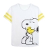 Moteriški marškinėliai su trumpomis rankovėmis Snoopy Balta