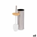 WC-kefe Ezüst színű Bambusz Rozsdamentes acél 9,5 x 27,5 x 9,5 cm (6 egység)