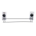 Bar towel rail Black Steel ABS 54 x 15 x 6,5 cm (12 Units) Double
