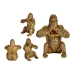 Figura Decorativa Gorila Dourado 11 x 18 x 16,2 cm