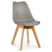 Jídelní židle Šedý Světle hnědá Dřevo Plastické (48 x 43 x 82 cm)