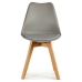 Krzesło do Jadalni Szary Jasnobrązowy Drewno Plastikowy (48 x 43 x 82 cm)