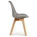 Krzesło do Jadalni Szary Jasnobrązowy Drewno Plastikowy (48 x 43 x 82 cm)