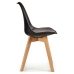 Jídelní židle Černý Světle hnědá Dřevo Plastické (48 x 80 x 60 cm)