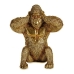 Decorative Figure Gorilla Golden 10 x 18 x 17 cm