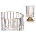 LED-lanterne Metal Gylden Gennemsigtig Glas (10,7 x 18 x 10,7 cm)
