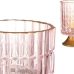 LED-lanterne Striber Pink Gylden Glas (10,7 x 18 x 10,7 cm)