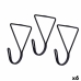 Akasztók Fekete Fém Háromszögű Készlet 3 Darabok (6 egység)