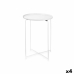 Malý postranní stolek Bílý Kov 35 x 50,5 x 35 cm Kulatá (4 kusů)