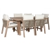 Стол и 6 стула Home ESPRIT Коричневый Бежевый древесина акации 170 x 90 x 75 cm