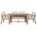 Table set with 6 chairs Home ESPRIT Brown Beige Acacia 170 x 90 x 75 cm