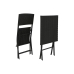 Galda komplekts ar 2 krēsliem Home ESPRIT Melns Tērauds sintētiska rotangpalma 58 x 58 x 71,5 cm