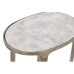 Σετ με 2 τραπέζια Home ESPRIT Λευκό Ασημί 55 x 39 x 56 cm