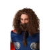 Wig with beard Male Viking Brown