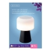 Lampada LED con altoparlante Bluetooth e caricabatterie senza fili Lumineo 894415 Nero 22,5 cm Ricaricabile