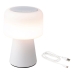 LED lampa s Bluetooth reproduktorem a bezdrátovou nabíječkou Lumineo 894417 Bílý 22,5 cm Nabíjecí