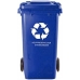 Søppelbøtte med hjul Q-Connect KF04240 Blå Plast 100 L