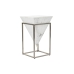 Postranní stolek DKD Home Decor Bílý Stříbřitý Kov Mramor 36 x 36 x 60 cm