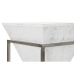Sidebord DKD Home Decor Hvit Sølv Metall Marmor 36 x 36 x 60 cm