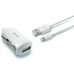 USB зарядно за кола + Ligthning кабел MFi KSIX Apple-compatible 2.4 A