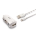 Încărcător USB pentru Mașină + Cablu Lightning MFi KSIX Apple-compatible 2.4 A