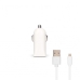 USB Punjač za Auto + Svjetlosni MFi Kabel Contact Apple-compatible 2.1A