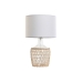 Pöytälamppu Home ESPRIT Valkoinen Ruskea Kristalli Köysi 220 W 60 V 28 x 28 x 45 cm (2 osaa)