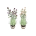 Dekorativna rastlina DKD Home Decor Vaza 20 x 20 x 78 cm Porcelan Roza PVC (2 kosov)